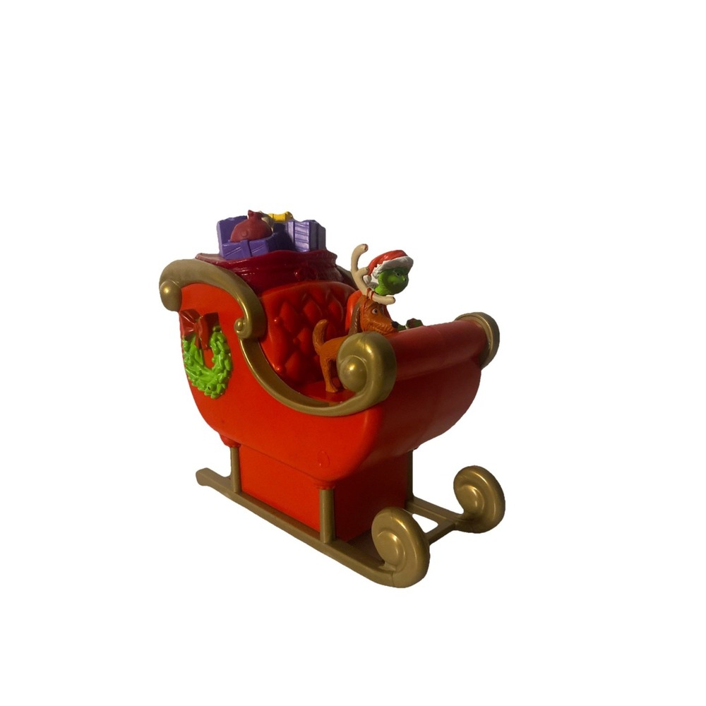 2018 Dr Seuss The Grinch Movie Sleigh Time Push Button Action Toy New Figure